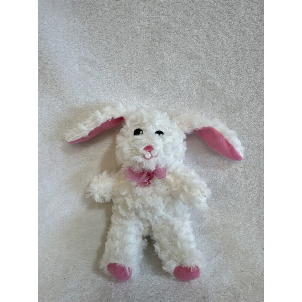 8"‎ Greenbriar International white bunny/rabbit (no Manufacturers Tag) Pink Bow